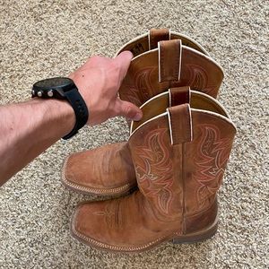 Brown Squared Toed Men’s Cowboy Boots